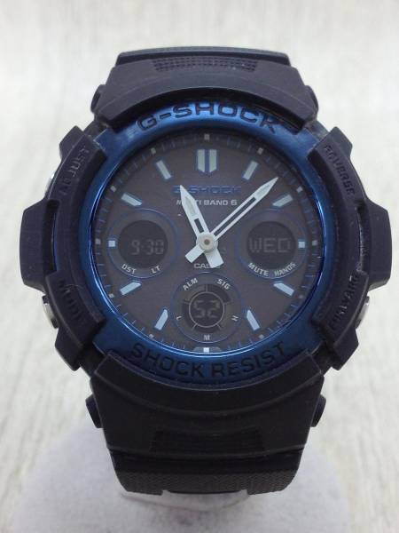 CASIO◆クォーツ腕時計/アナログ/箱・コマ有/AWG-M100BC/3針/ …