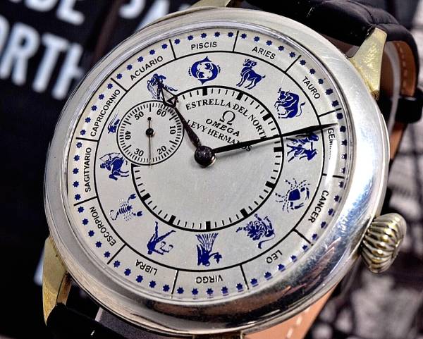 1912年製造★OMEGAオメガZODIAC星座ダイアル アンティーク 手巻き 機械式 腕時計【訳有】