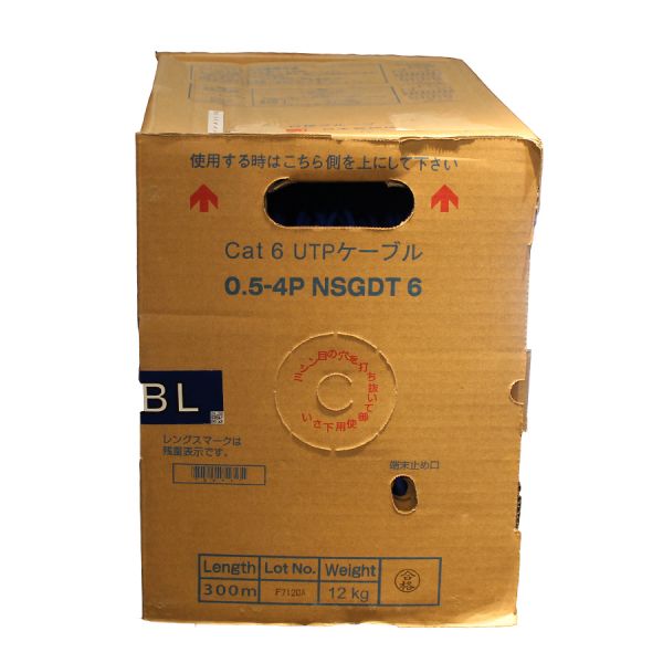 日本製線株式会社 Cat6 0.5-4P NSGDT6 UTPケーブル BL 青 300m野田 ☆