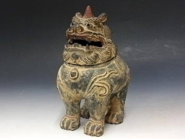 琉球古典焼？ 獅子香炉 /壷屋焼 シーサー(壺屋)｜売買された