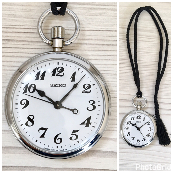 鉄道時計 京都市交通局 SEIKO セイコー 懐中時計 クォーツ 7C11-0010
