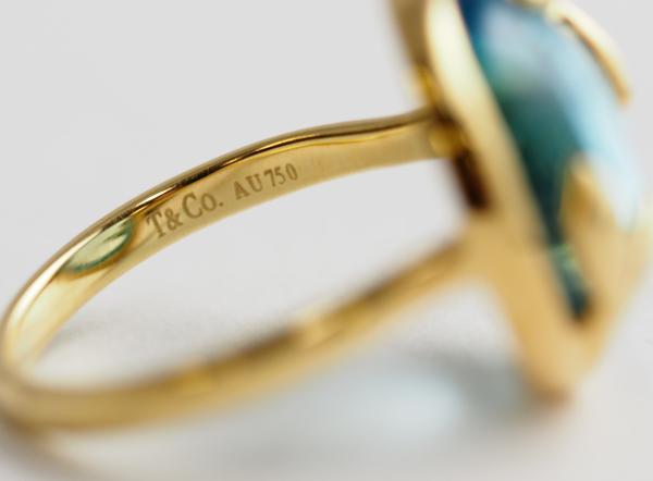 Tiffany & Co. ティファニー オリーブ リーフ リング ブルートパーズ 