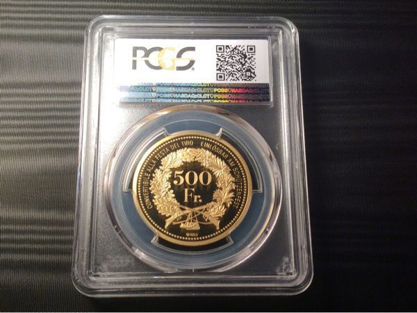 発行わずか25枚 スイス 現代射撃祭 2016年 ゴッタルドトンネル 500 Francs 金貨 PCGS PR69 DCAM_2
