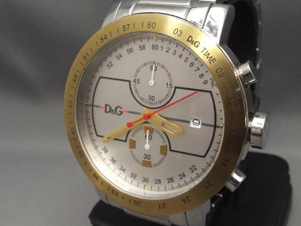 ☆ D＆G/ドルチェ＆ガッバーナ クロノグラフ デイト メンズ 電池交換済