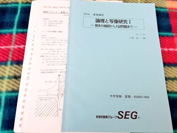 根本 正先生 書き付け SEG ST25-061 テキスト 根本の確認から入試問題まで 論理と写像研究I