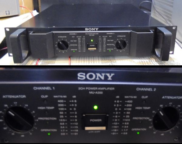 SONY MU-A200 2ch power amplifier パワーアンプ 音出し確認済み