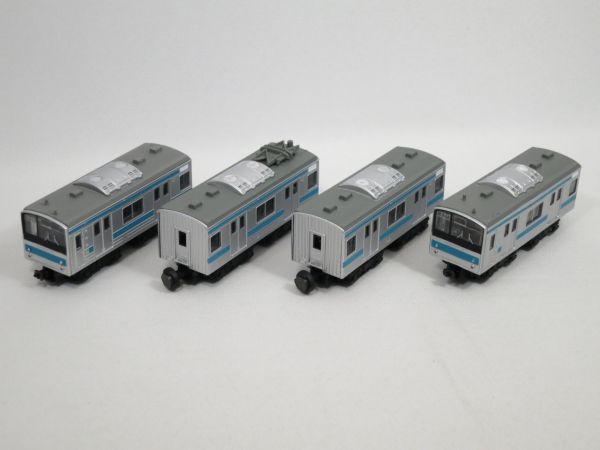 組立済】Bトレ 205系 初期 京阪神 スカイブルー 4両セット(Bトレイン