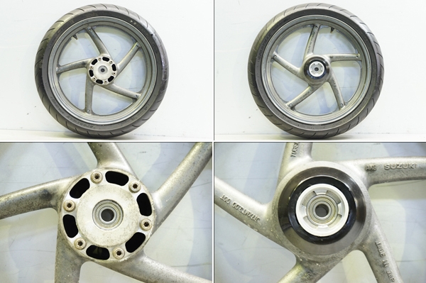 SR400☆社外 倒立フロントフォーク ディスク化 17インチ ワイド