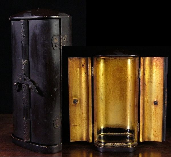 仏教美術　古い木製厨子　江戸期　No21