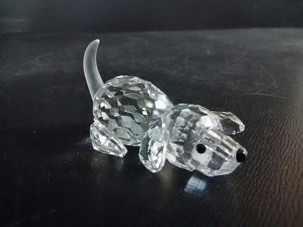 スワロフスキー 小物 美品 クリア 置物/犬 SWAROVSKI 未使用Swarovski