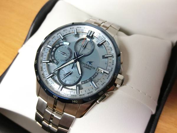 カシオ 腕時計 オシアナス マンタ OCW-S3000P-2AJF 水色/ブルー