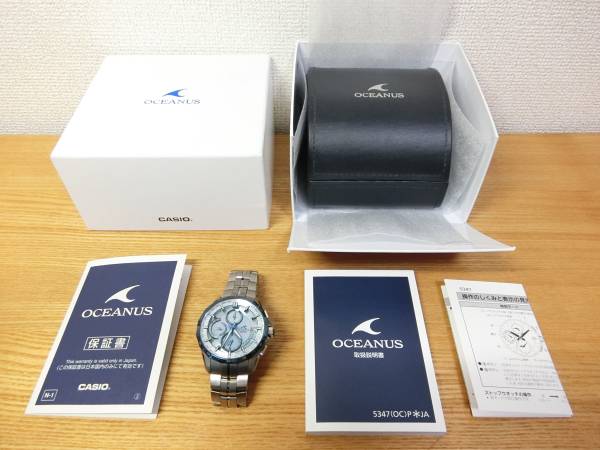 カシオ 腕時計 オシアナス マンタ OCW-S3000P-2AJF 水色/ブルー