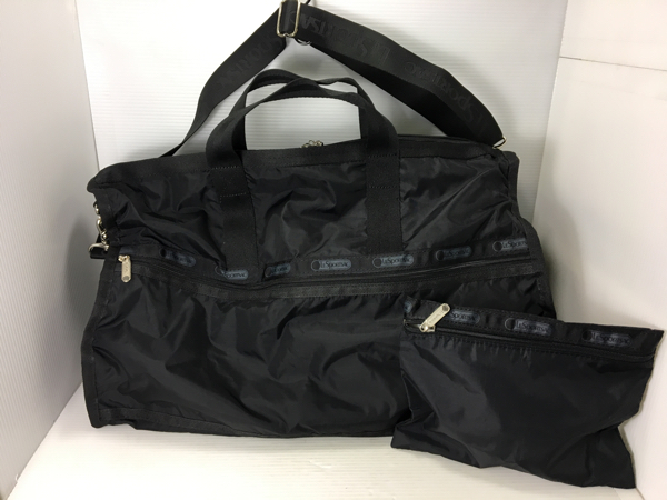 Lesport Sac レスポートサック ラージウィークエンダー ポーチ付き ブラック ナイロン ボストンバッグ