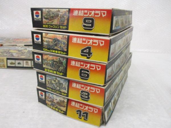 NITTO 連結ジオラマセット 2個 Ⅲ号戦車 & タイガーⅠ型セット ニットー まとめ売り NITTO 連結ジオラマ Ⅲ号戦車セット,ヤクトパンサーセット