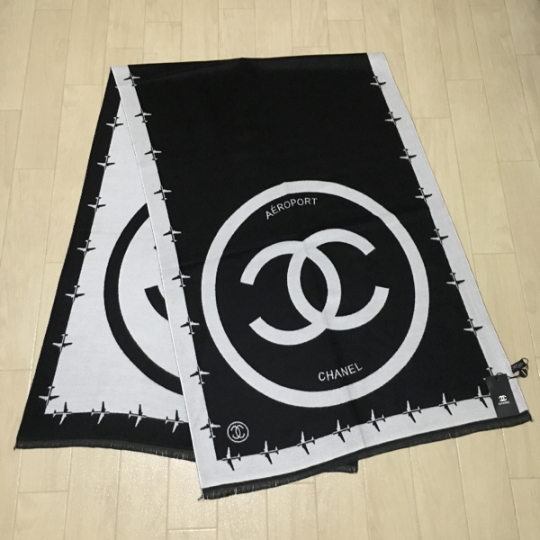 ノベルティ CHANELロゴ マフラー シャネル ストール CHANEL ノベルティ マフラー リバーシブル CHANELの