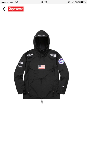 Supreme The North Face Trans Antarctica Expedition Pullover 17SS シュプリーム ノースフェイス GORE-TEX 黒 S