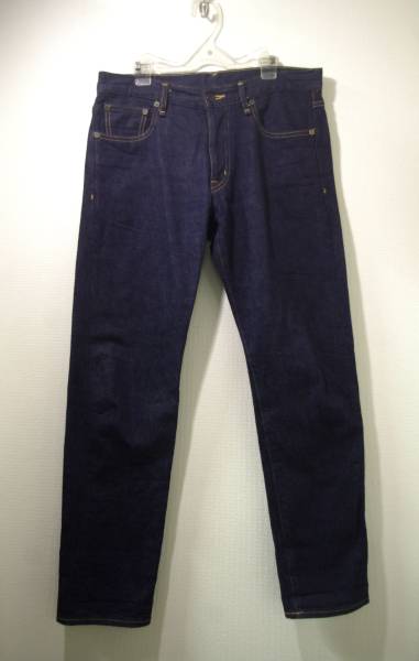 【美品】EDIFICE エディフィス テーパード ストレッチ デニムパンツ 31 濃紺