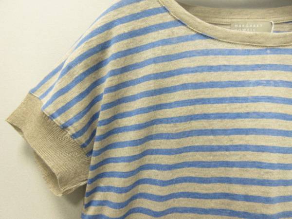 マーガレットハウエル★洗えるリネンボーダートップスⅡ◆未使用