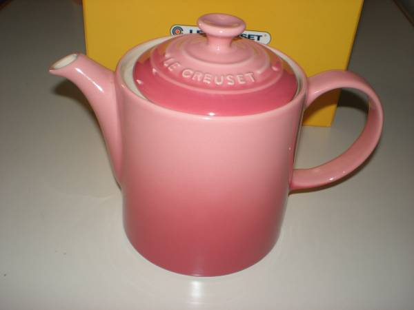 ルクルーゼ～コーヒーポット（電子レンジ・オーブン・食洗機可）ピンクグラデーション