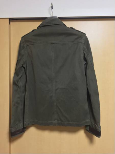 即決★バックラッシュB'2nd別注カーフレザー付属ミリタリーテントシャツKHAKIサイズS