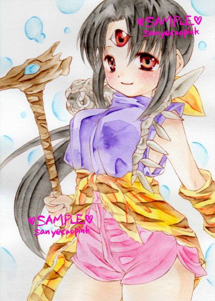 同人手描きイラスト 3 3eyes サザンアイズ パイ没彩色２枚 手描きイラスト 売買されたオークション情報 Yahooの商品情報をアーカイブ公開 オークファン Aucfan Com