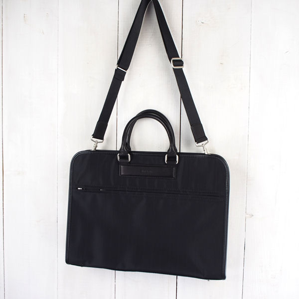 ★ポールスミス Paul Smith *ストライプ ブリーフケース ビジネスバッグ*ブラック