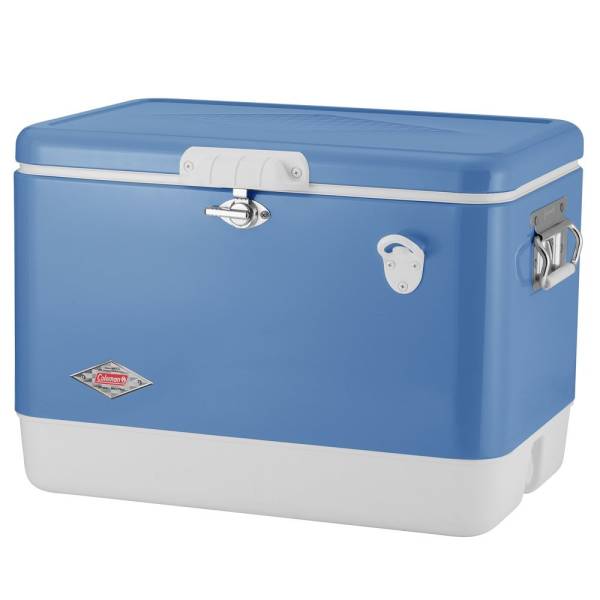 レア 定価3万 Coleman コールマン クーラー 54QT 60thアニバーサリー スチールベルトクーラー ヴィンテージブルー(50L