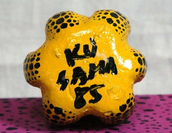 KUSAMA85 草間彌生 ”かぼちゃ” テラコッタ 直筆サイン B232_2