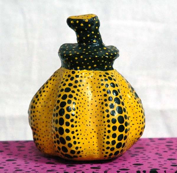 KUSAMA85 草間彌生 ”かぼちゃ” テラコッタ 直筆サイン B232_3
