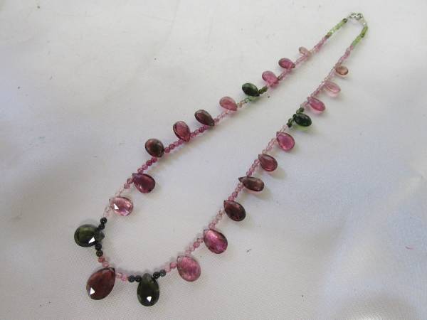 13/93-30 トルマリン ネックレス Pt850 ジュエリー カラーストーン 重量約12.1g
