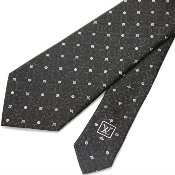 新品/ルイ・ヴィトン/LOUIS VUITTON/ネクタイ/モノグラム/ブラック/黒