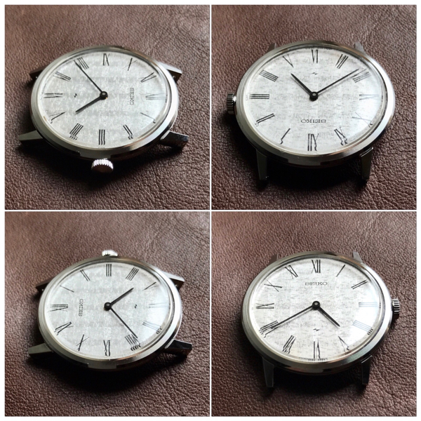 美品☆SEIKO セイコー シャリオ 手巻き 2220-0180 絹目文字盤 ローマン 