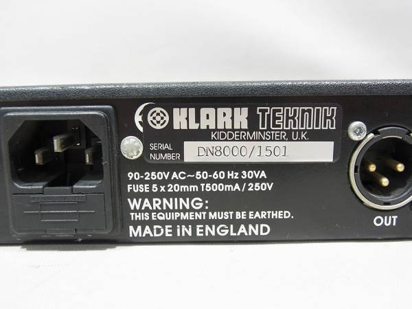 〇 KLARK TEKNIK DN8000 ラウドスピーカープロセッサー 410UC(クロス 