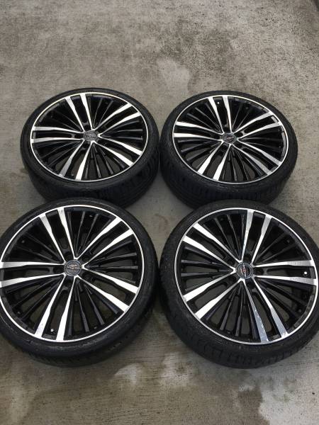 美品 AME シャレン 19インチ 225/35 7.5J ＋48ヴォクシー ノア 