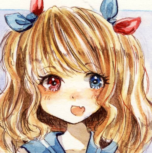 オリジナル手描きイラスト トリコロールちゃん 創作 セーラー服 女の子 少女 水着 直筆透明水彩イラスト原画 手描きイラスト 売買されたオークション情報 Yahooの商品情報をアーカイブ公開 オークファン Aucfan Com