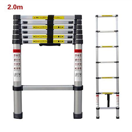 伸縮はしご 最長2.0m 耐荷重150kg スーパーラダー コンパクト 持ち運び 