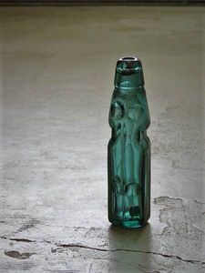 戦前 六角 ラムネ瓶 エンボス レトロ瓶 昭和レトロ アンティーク