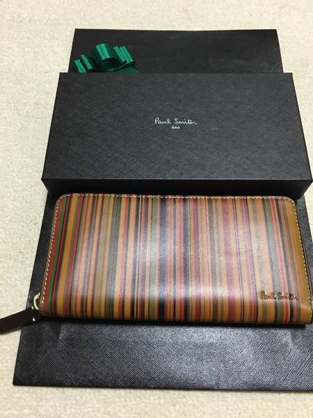 ポールスミス paul smith ラウンド ファスナー長財布 ヴィンテージ マルチカラー 専用箱付 新品 貴重