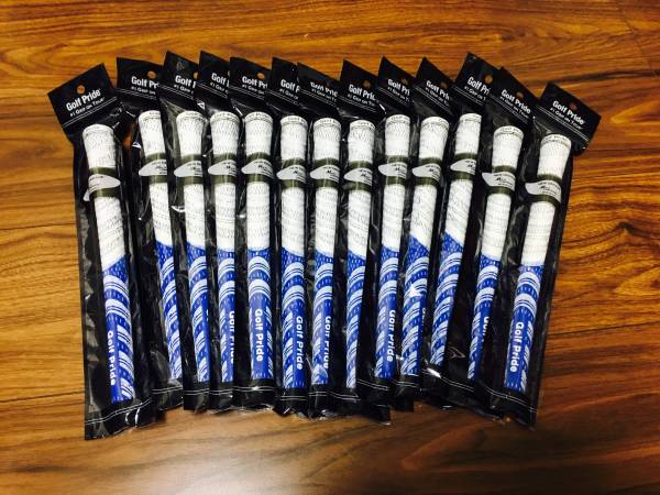 【新品！】 ☆１３本セット☆ ゴルフプライド 日本正規品 ホワイトアウト MCC グリップ ブルー バックライン有り