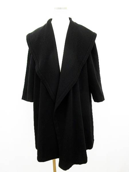 コルディア コート オーバー ロング オーバカラー 前開き 40 黒