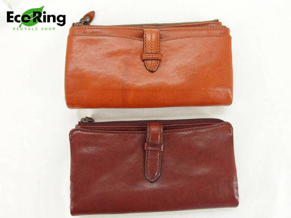 1円 未使用 ダコタ Dakota レザー 長財布 計2点セット ブラウン CO979