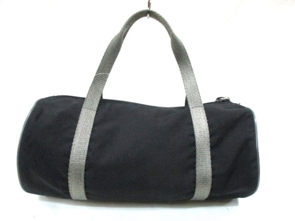 プラダスポーツ PRADA SPORT バッグ ハンドバッグ ナイロン 黒×グレー
