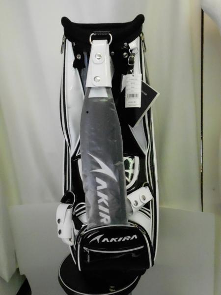 新品　　アキラ　キャディーバック　現品限り　ホワイト×ブラック