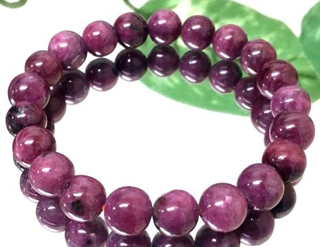 【希少】5Aルビー9mmブレスレット　情熱の赤　一円～