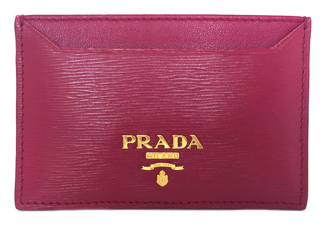 新品同様 プラダ カードケース パスケース レザー ピンク 定期入れ 名刺入れ PRADA レディース 1MC208 VITELLO MOVE ICカードホルダー