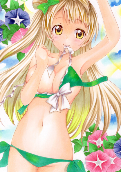 同人手描きイラスト ラブライブ 南ことり 水着 手描きイラスト 売買されたオークション情報 Yahooの商品情報をアーカイブ公開 オークファン Aucfan Com