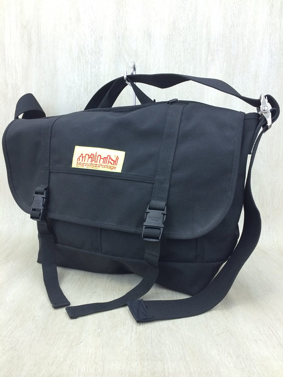 Manhattan Portage◇ショルダーバッグ/-/BLK/無地/メッセンジャー 