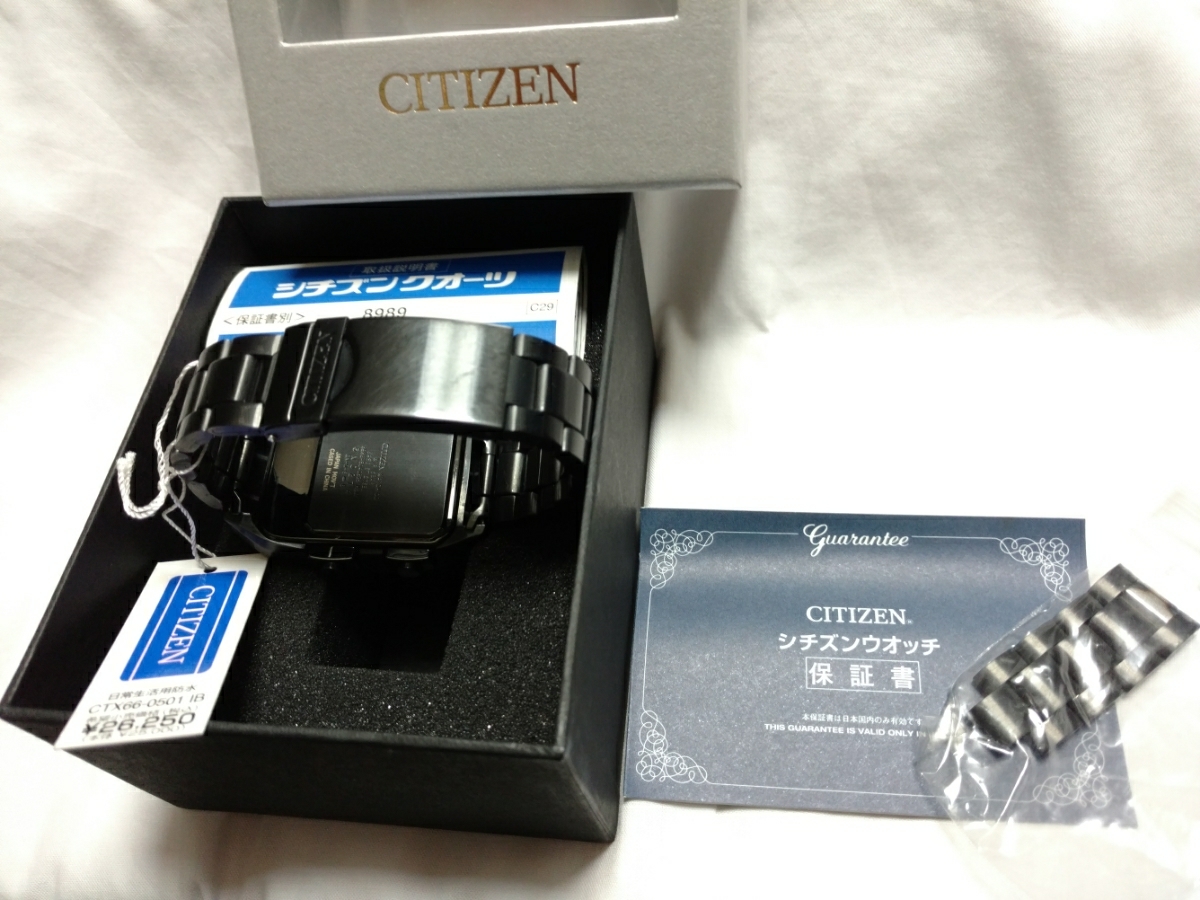 シチズン アナデジ テンプ 8988-S040825 HSW黒 CTX66-0501 IB CAL.8989 