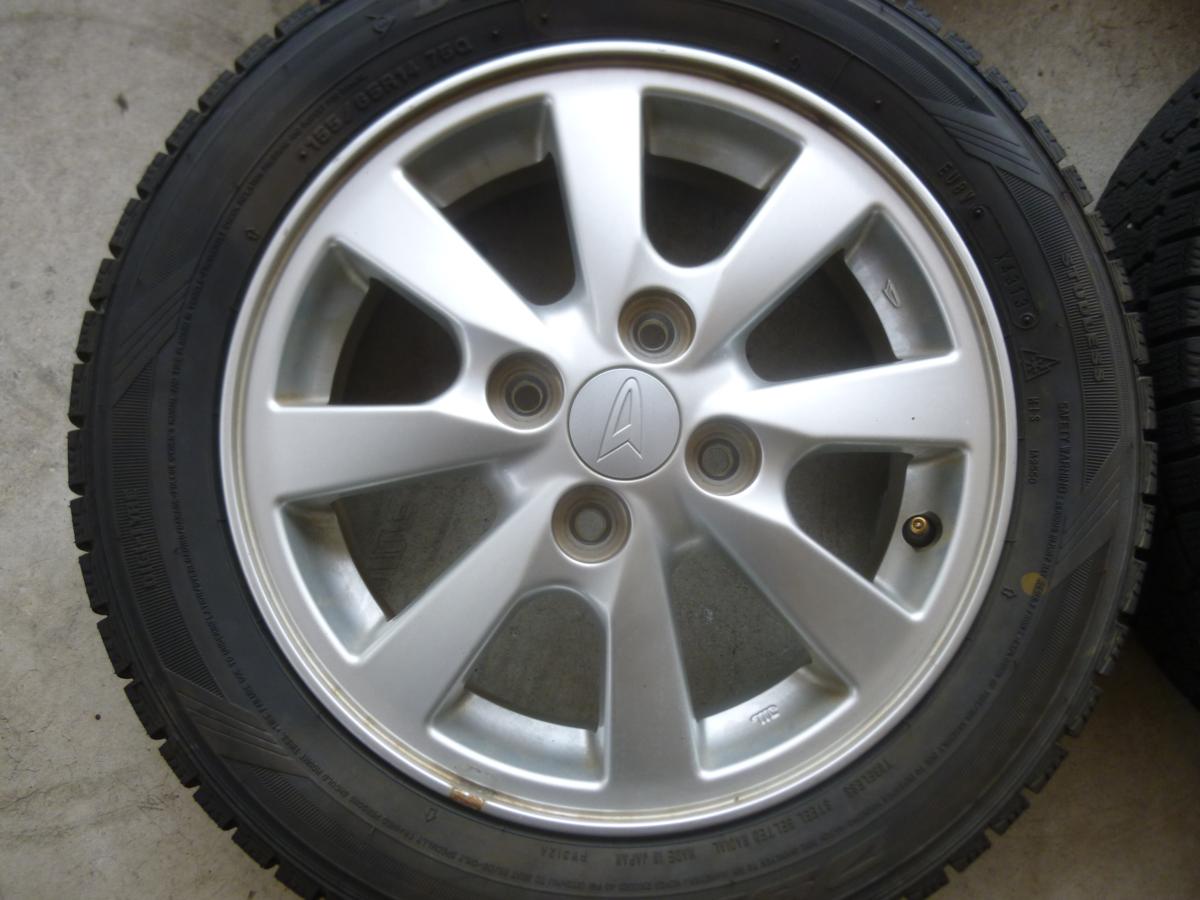 カーパラ)ダイハツ 純正 14インチ 4H/100 155/65R14 スタッドレス付