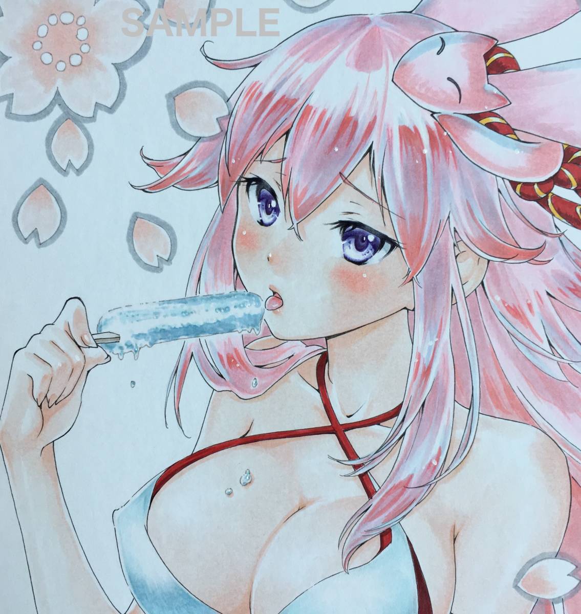 同人 手描きイラスト 崩壊３rd 崩壊3rd 八重桜 水着ver ２ 色紙サイズ 一点モノ 手描きイラスト 売買されたオークション情報 Yahooの商品情報をアーカイブ公開 オークファン Aucfan Com